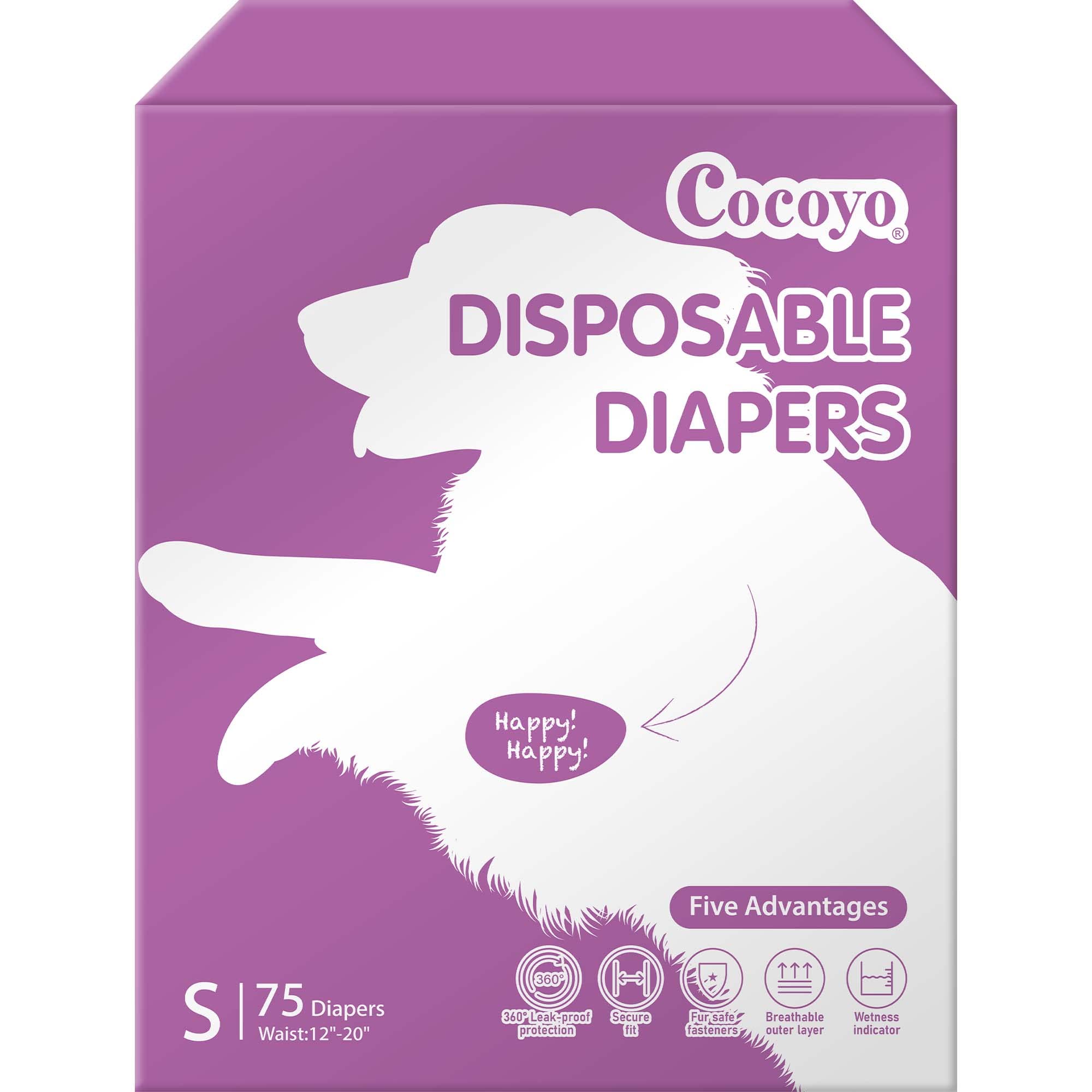 Amazon.com : COCOYO Disposable Female Dog Diapers Small Size, 75